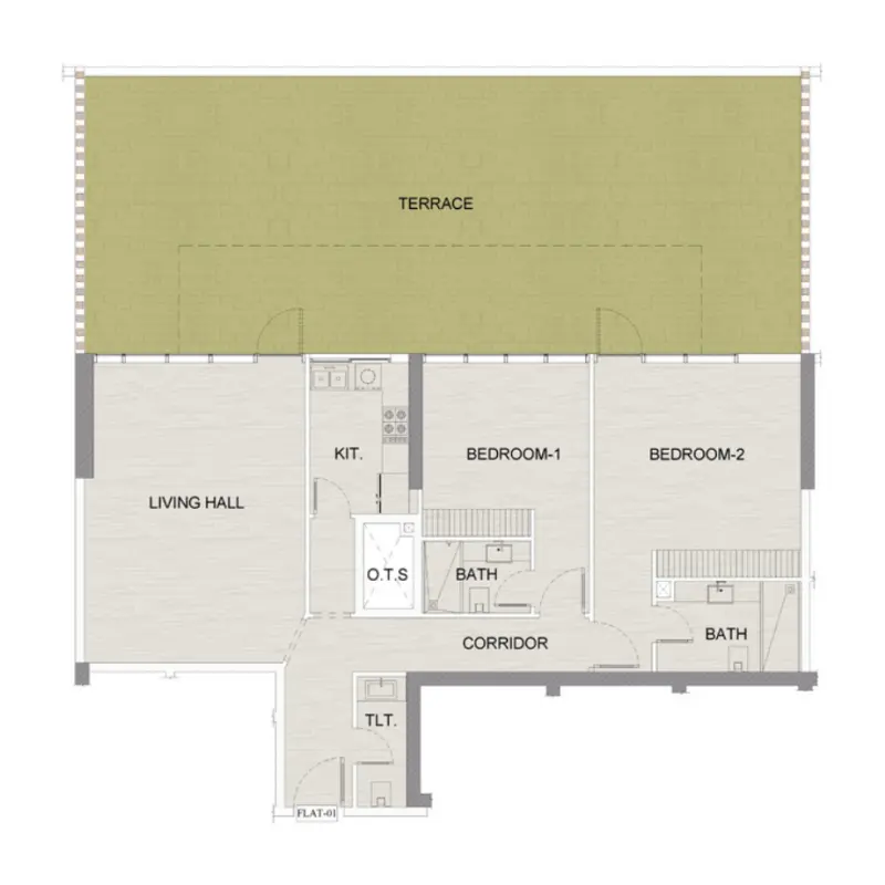 2 bedroom floor plan