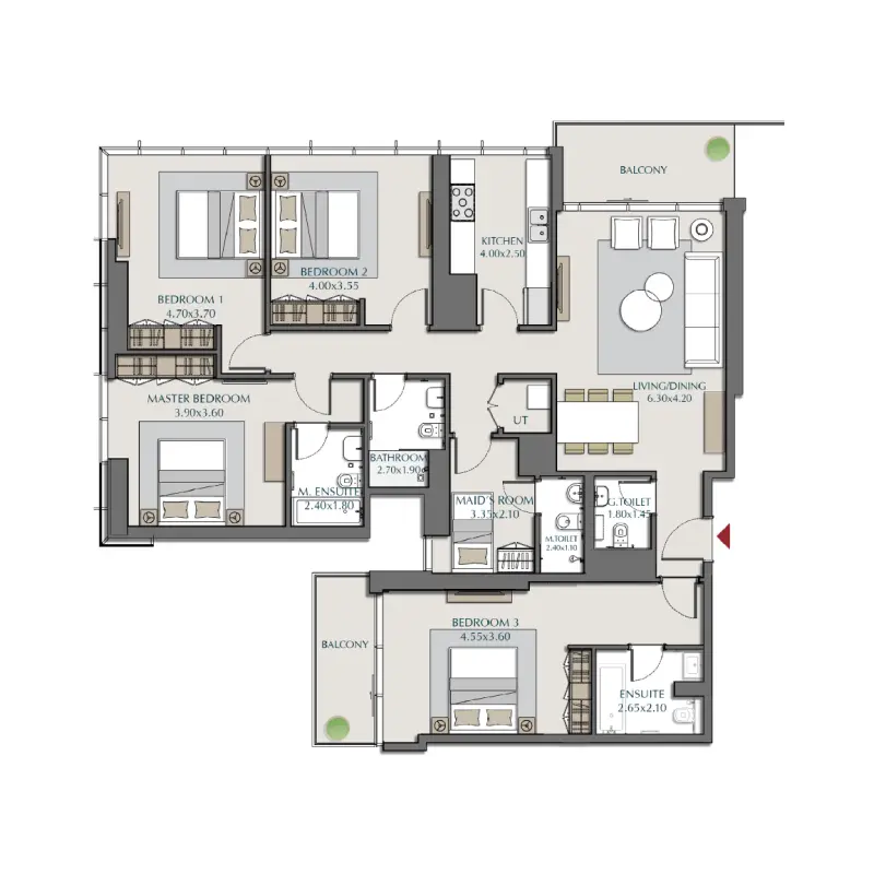 4 bedroom floor plan
