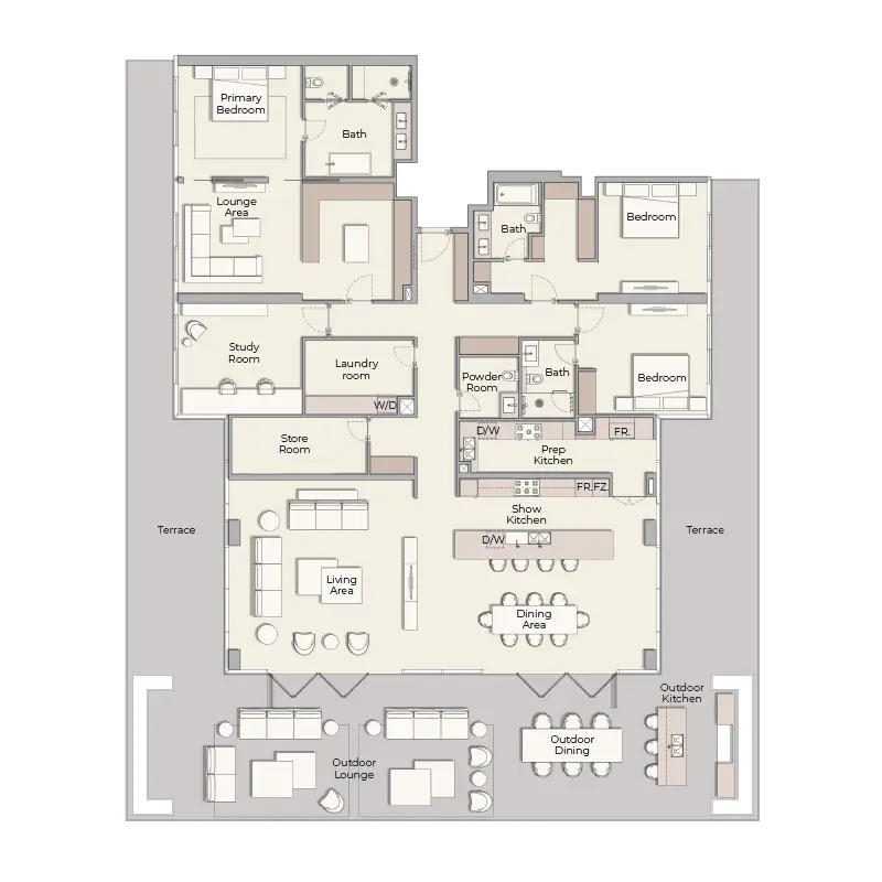 3 bedroom floor plan
