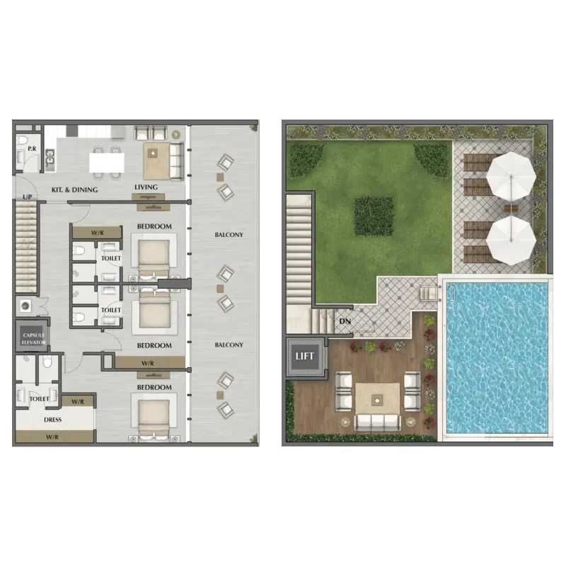 3 bedroom floor plan