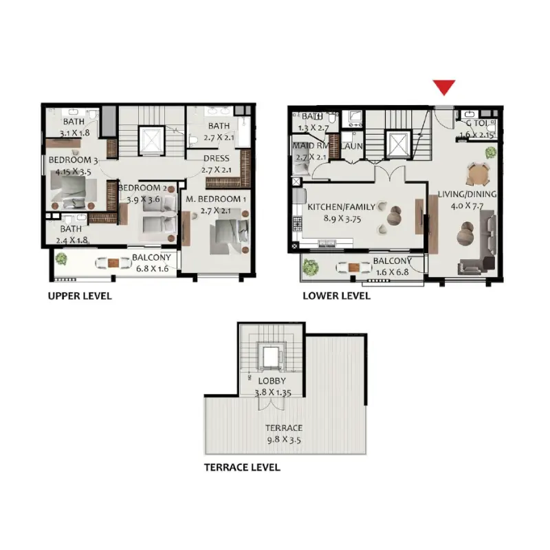 3 bedroom floor plan