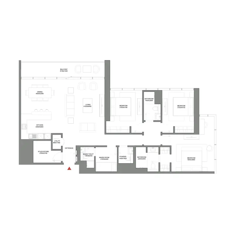 3 bedroom floor plan