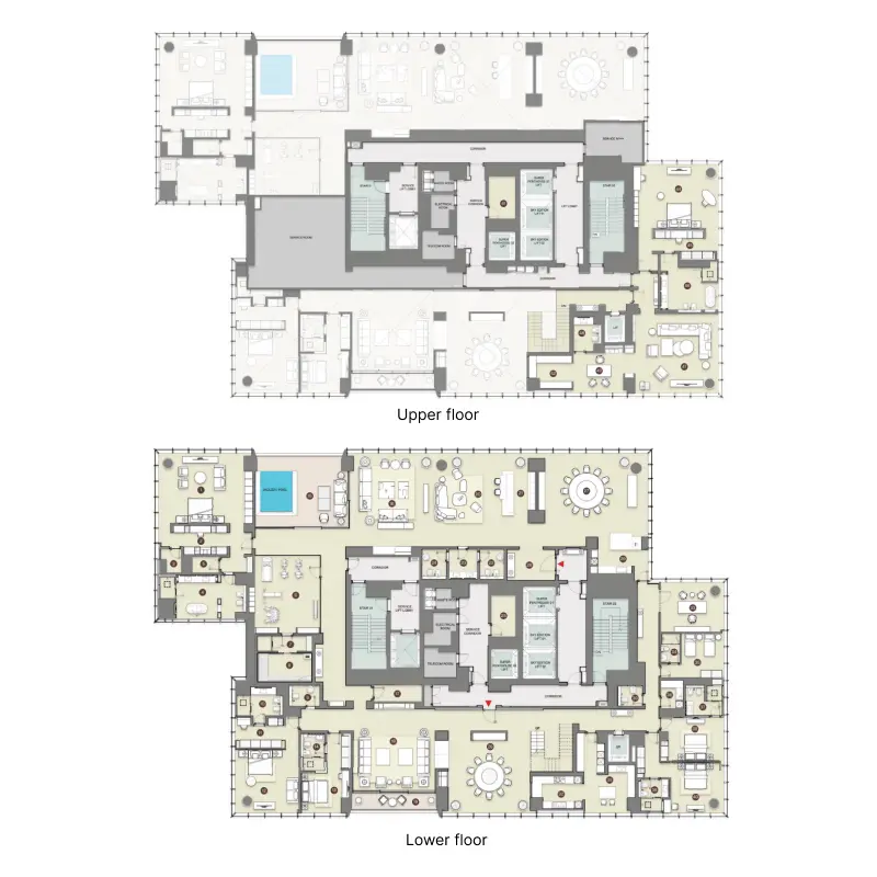 6 bedroom floor plan