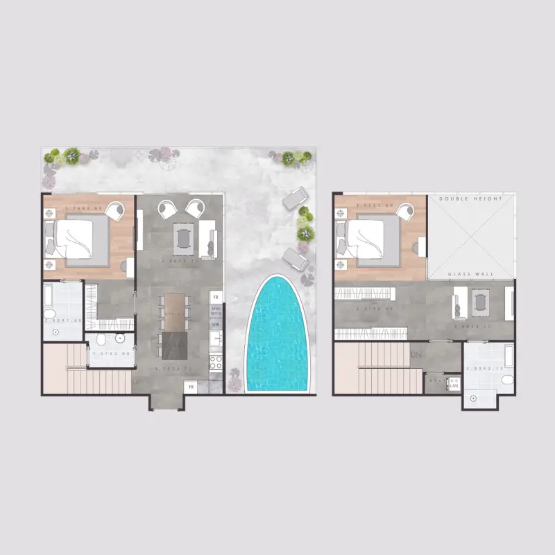 2 bedroom floor plan