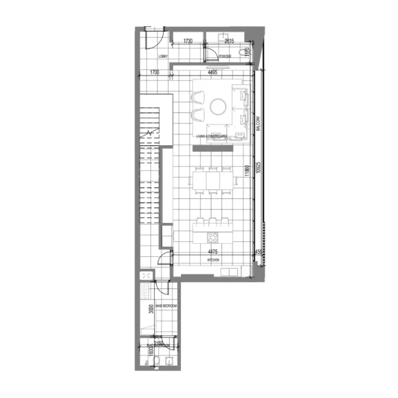 3 bedroom floor plan