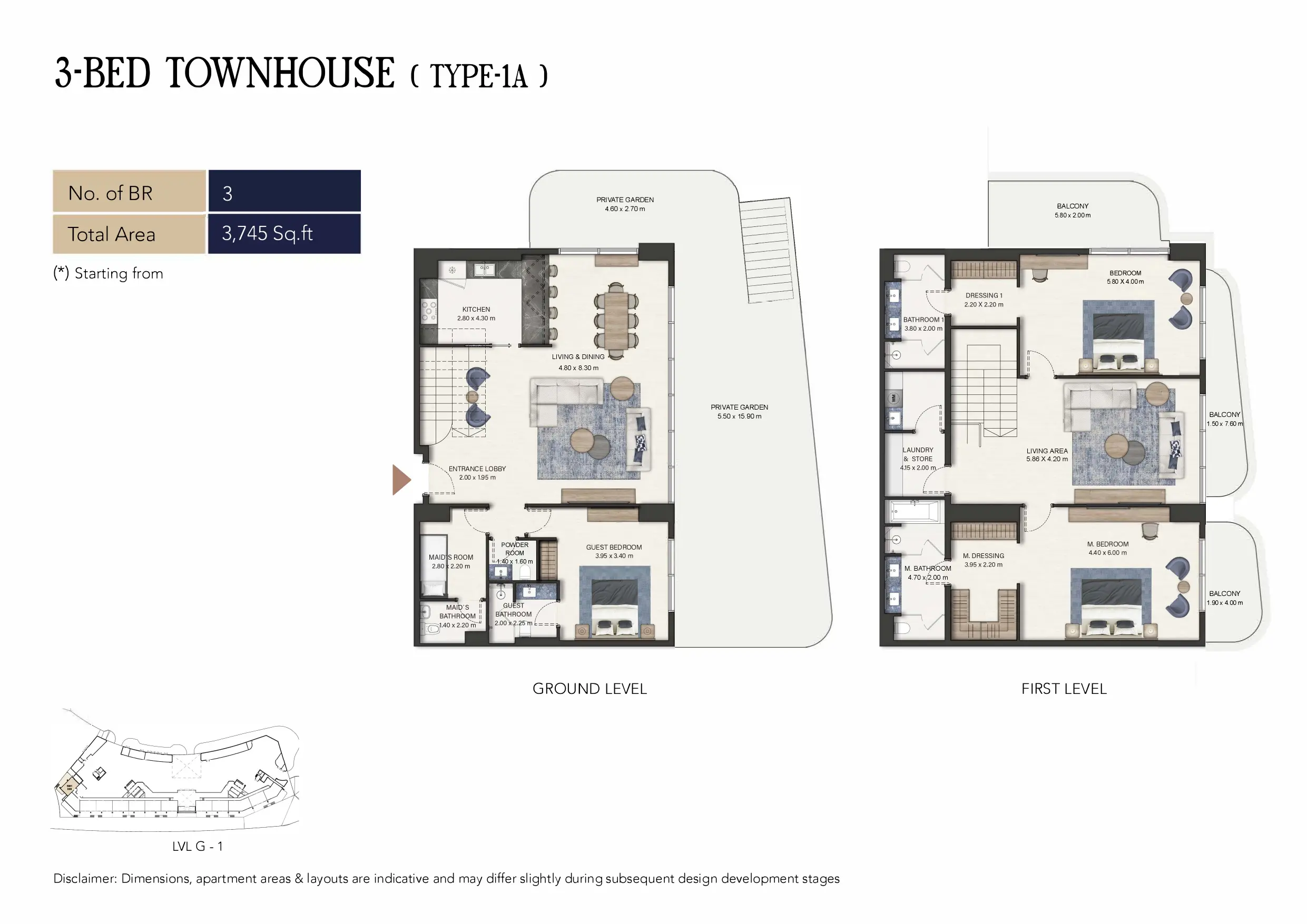Townhouse Type 1A floor plan