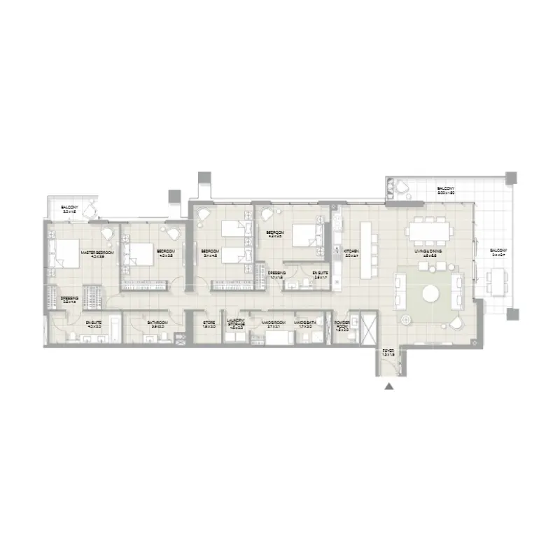 4 bedroom floor plan