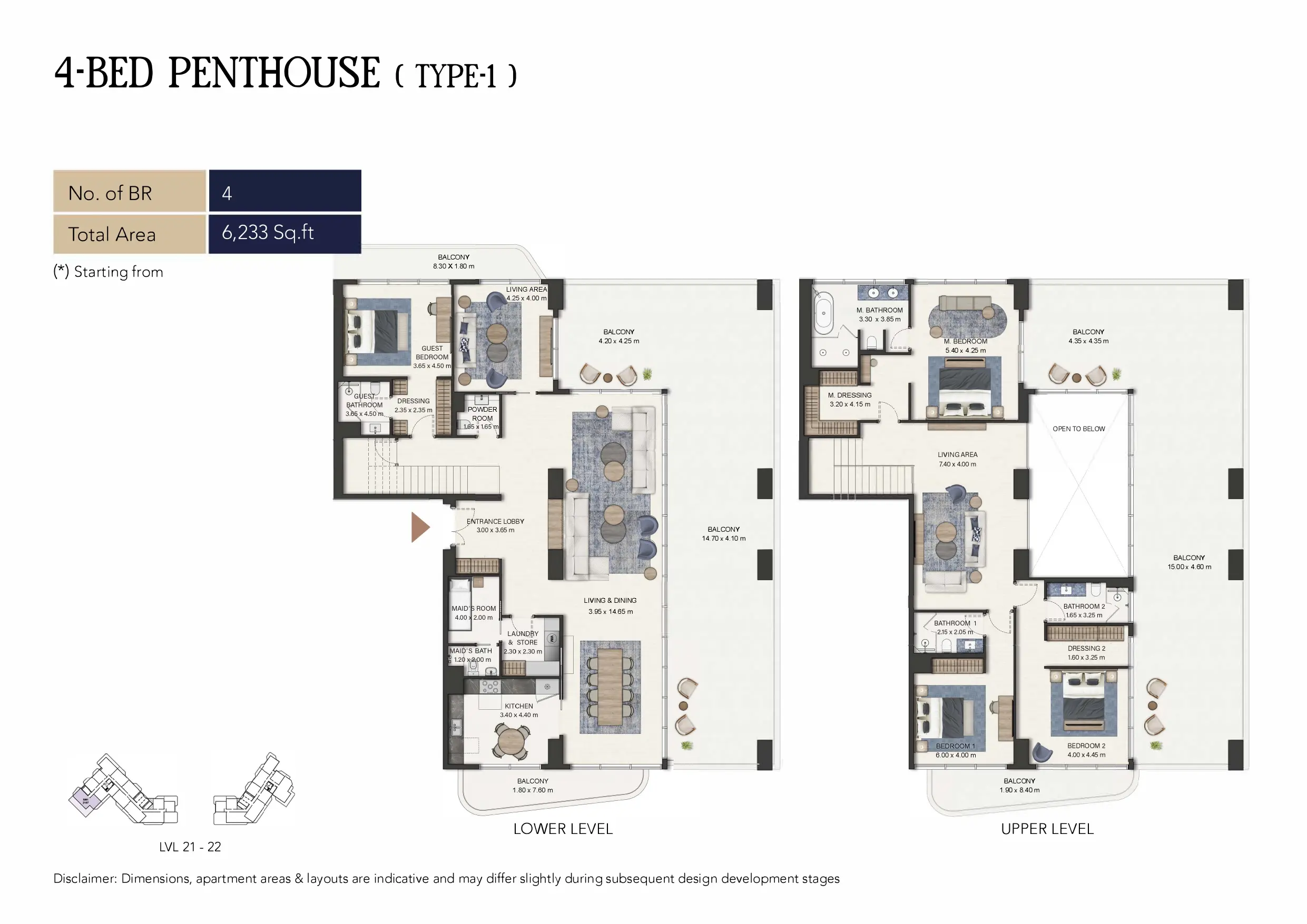 Penthouse Type 1 floor plan