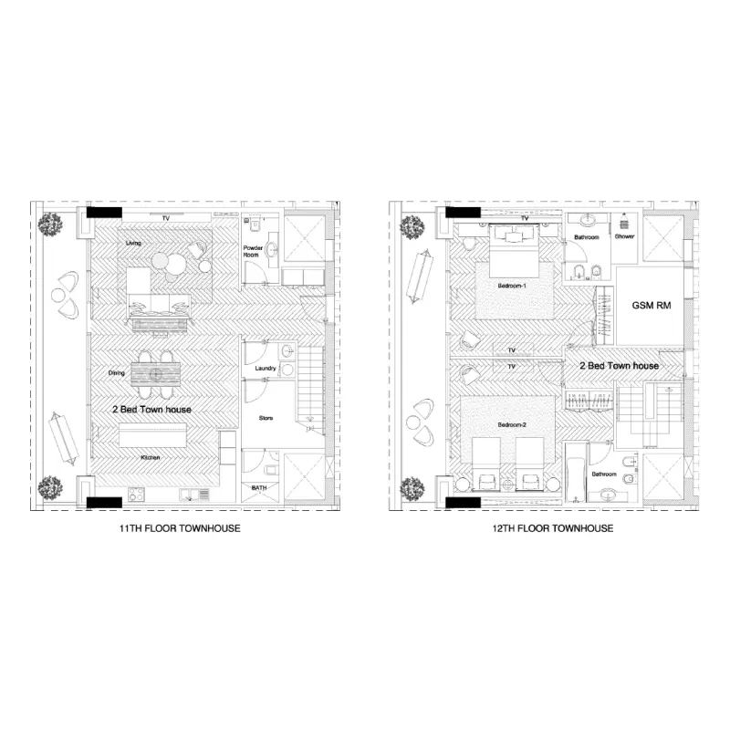 2 bedroom floor plan