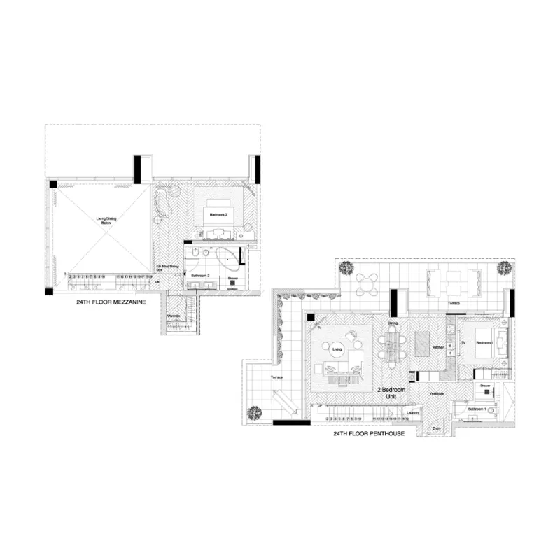 2 bedroom floor plan