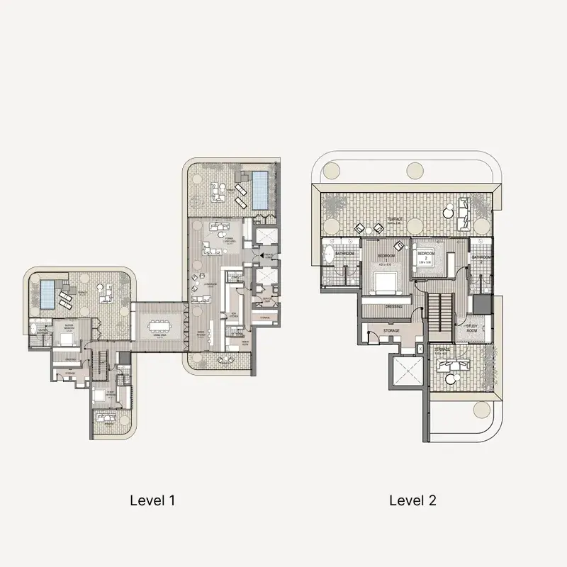 4.5 bedrooms duplex - Vela Viento floor plan