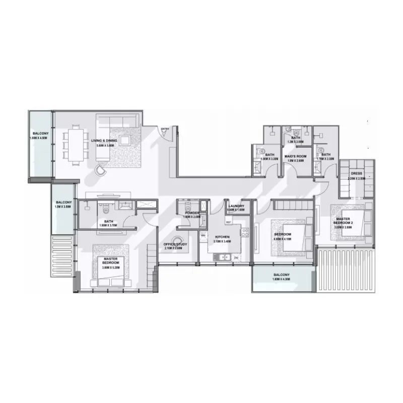 3 bedroom floor plan