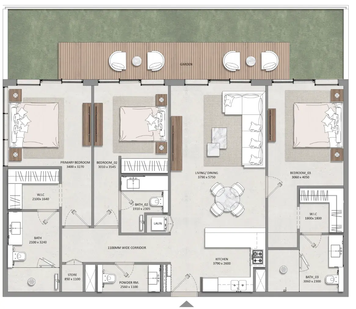 3 Bedrooms apartments - Mayfair Vista floor plan