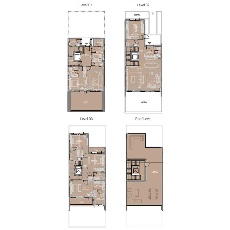 4 Bedrooms townhouse - Takaya floor plan