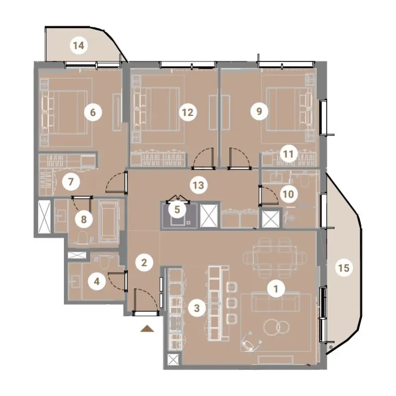 3 bedroom floor plan