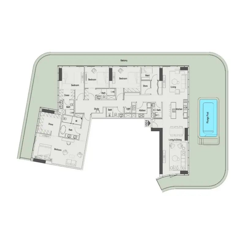 4 bedroom floor plan