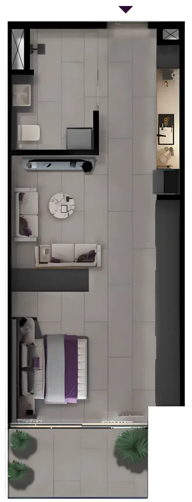 Studio apartments - MBL Signature floor plan