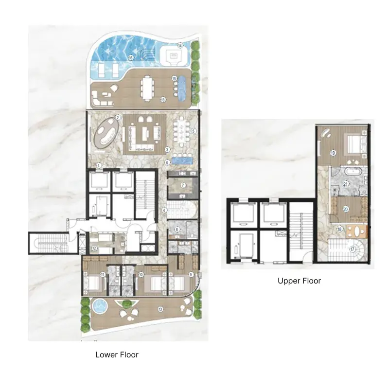 4 Bedrooms apartments - Casa Canal floor plan