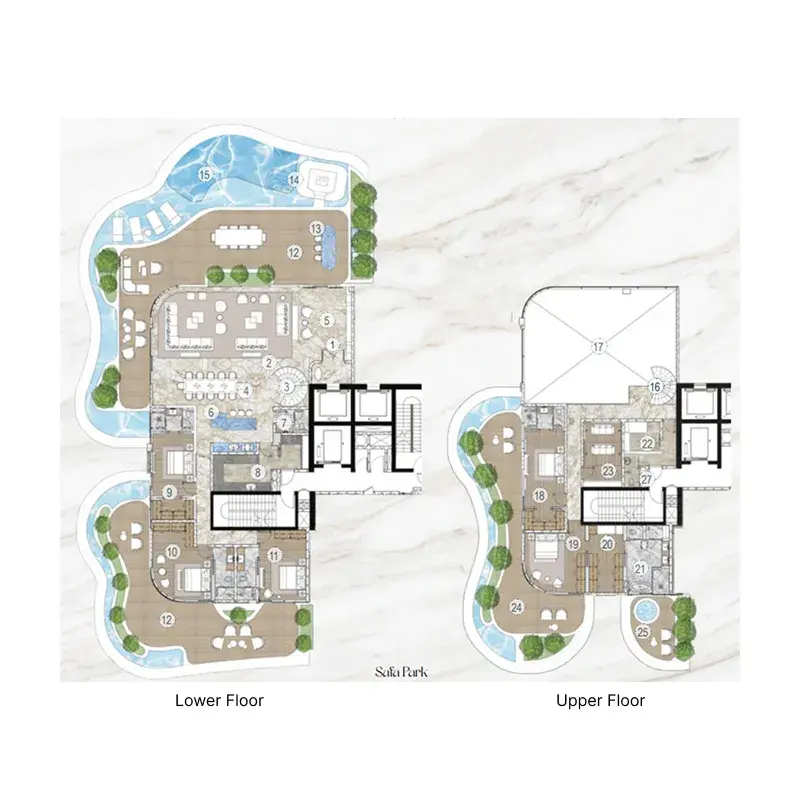 5 Bedrooms penthouse - Casa Canal floor plan