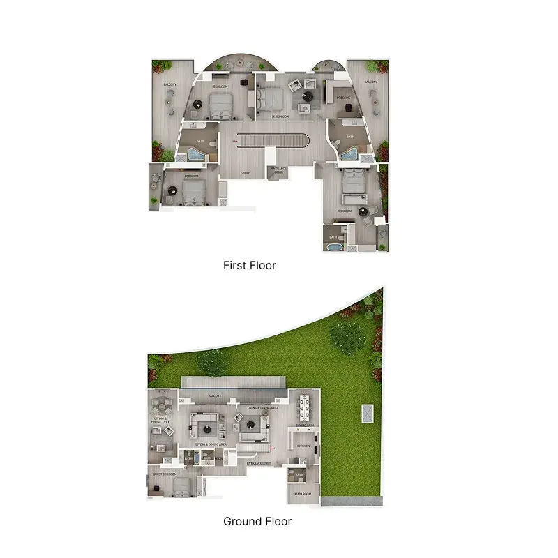 5 Bedrooms apartments - Marina Star floor plan