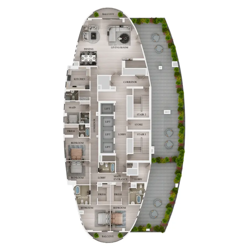 5 bedroom floor plan