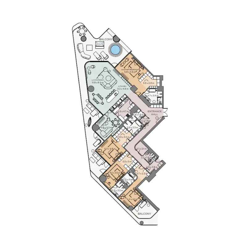4 bedroom floor plan