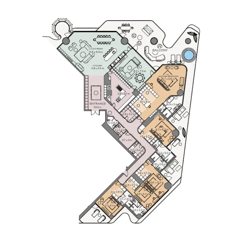 5 bedroom floor plan