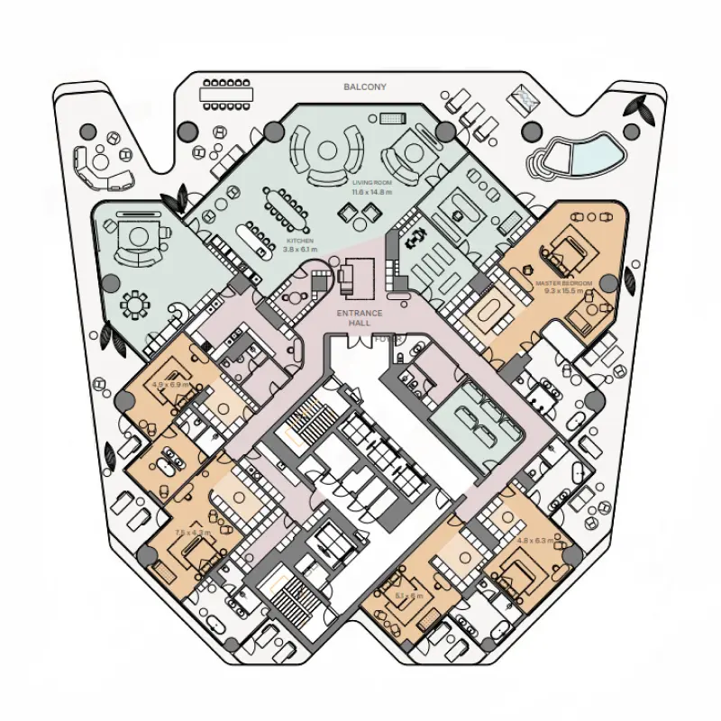 5 bedroom floor plan