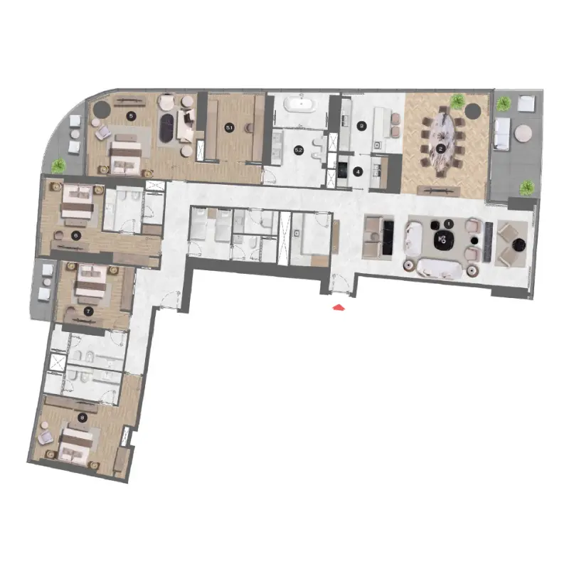 4 bedroom floor plan