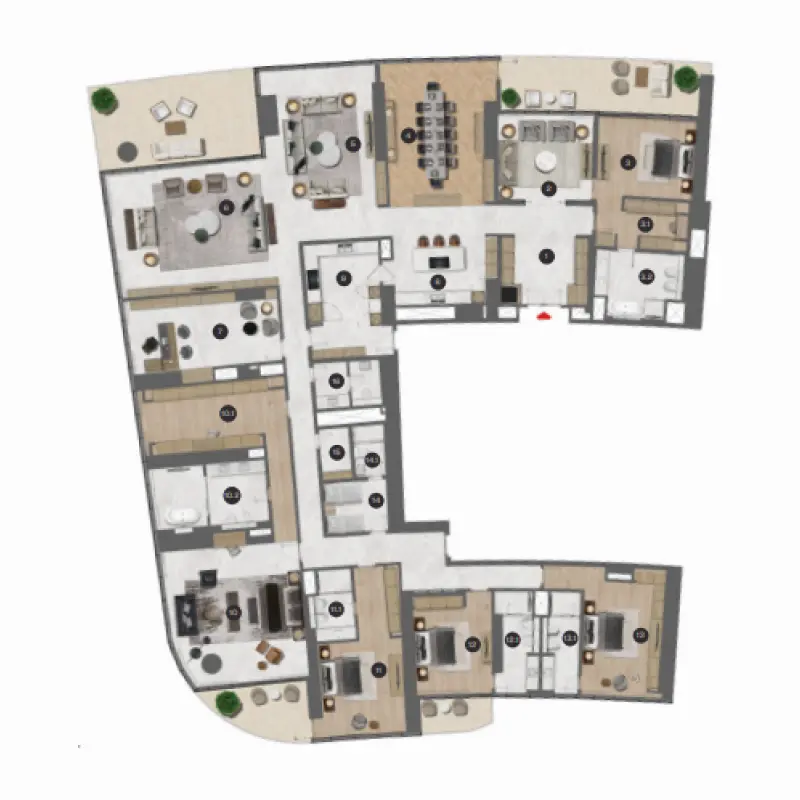 5 bedroom floor plan