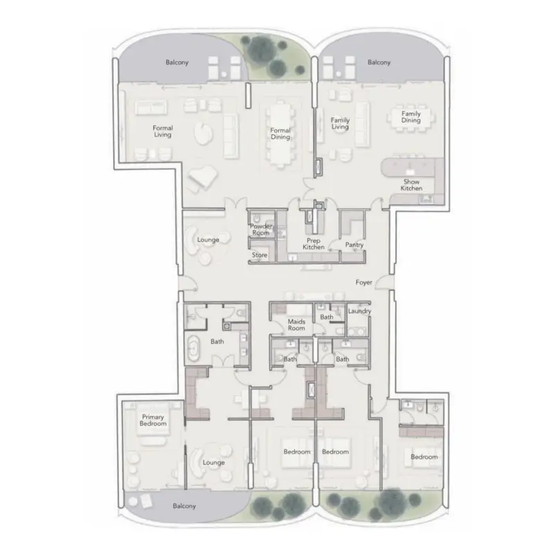 4 bedroom floor plan