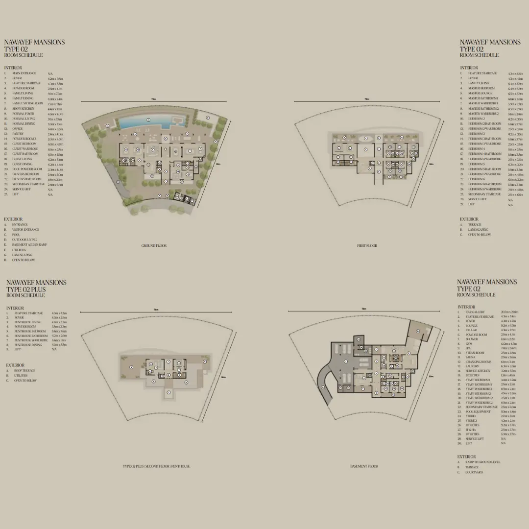 Type 2 Mansions floor plan
