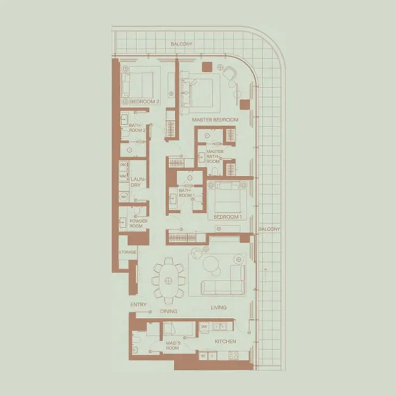 3 bedroom floor plan