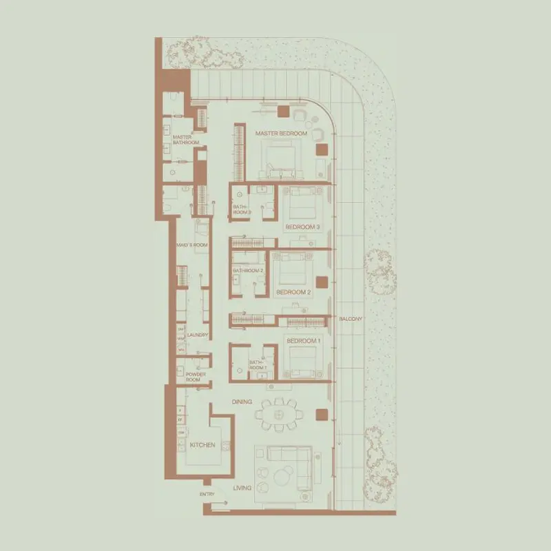 4 bedroom floor plan