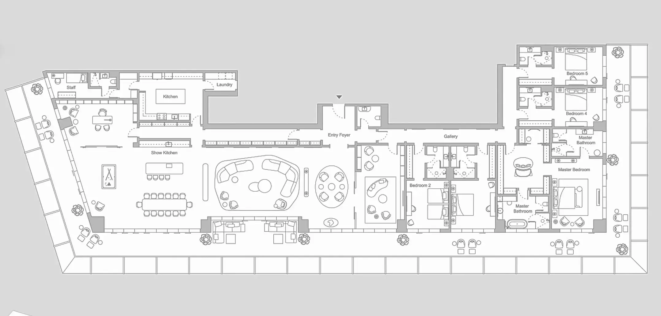 5 Bedrooms apartments - Four Seasons Private Residences DIFC floor plan