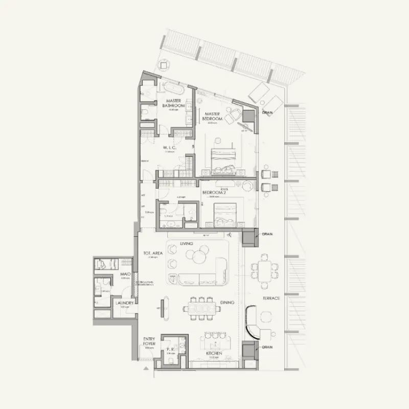 2 bedroom floor plan