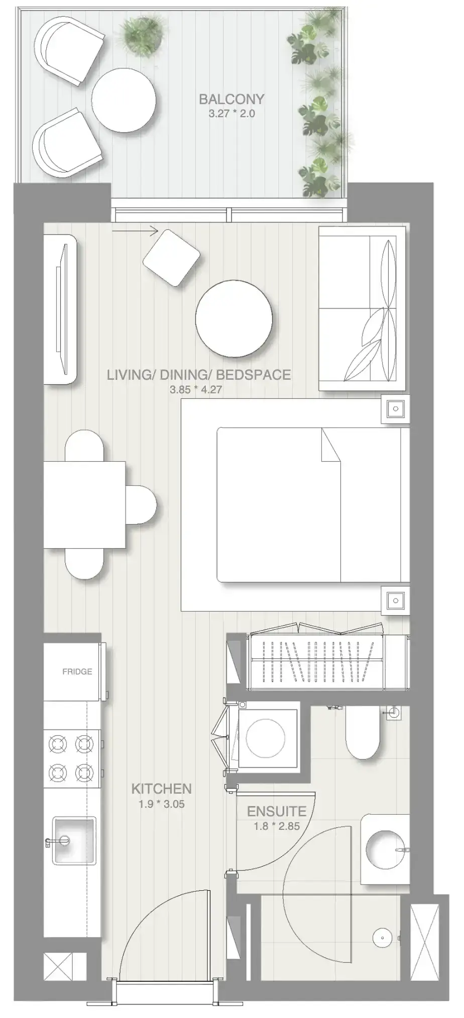 Studio apartments - Sol Levante floor plan