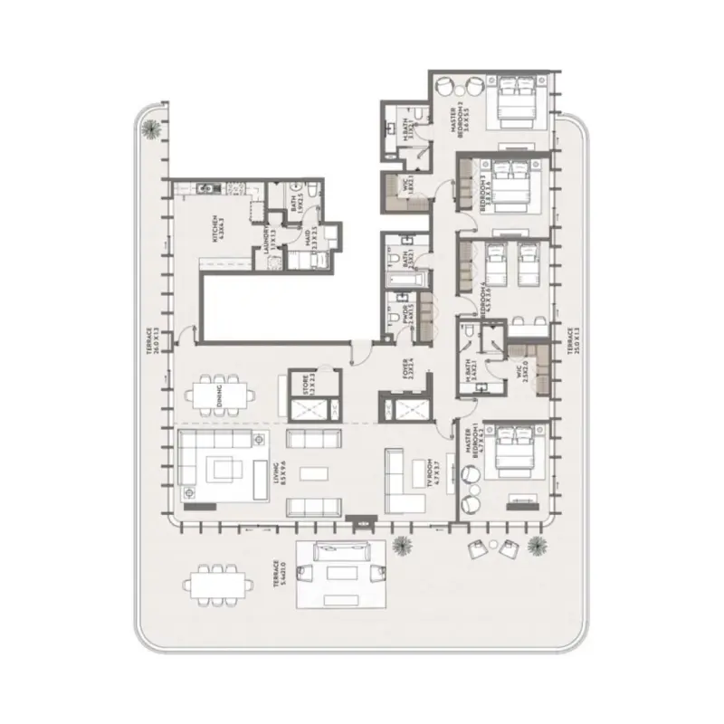 4 bedroom floor plan