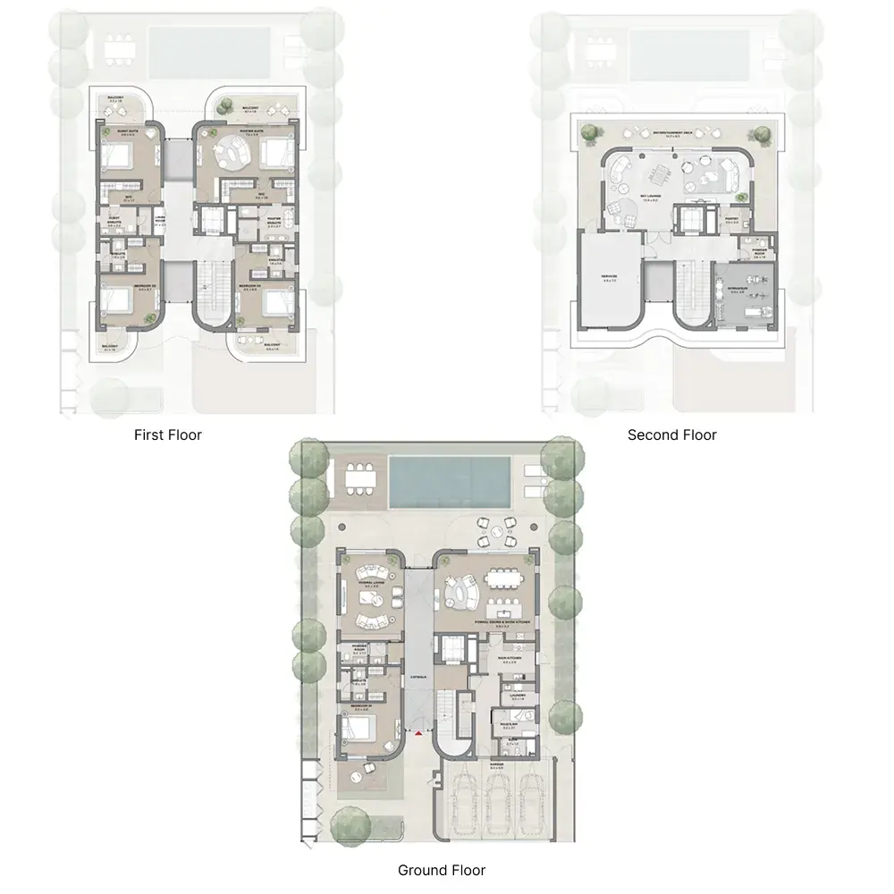 5 Bedrooms villa - Taraf Karl Lagerfeld Villas floor plan