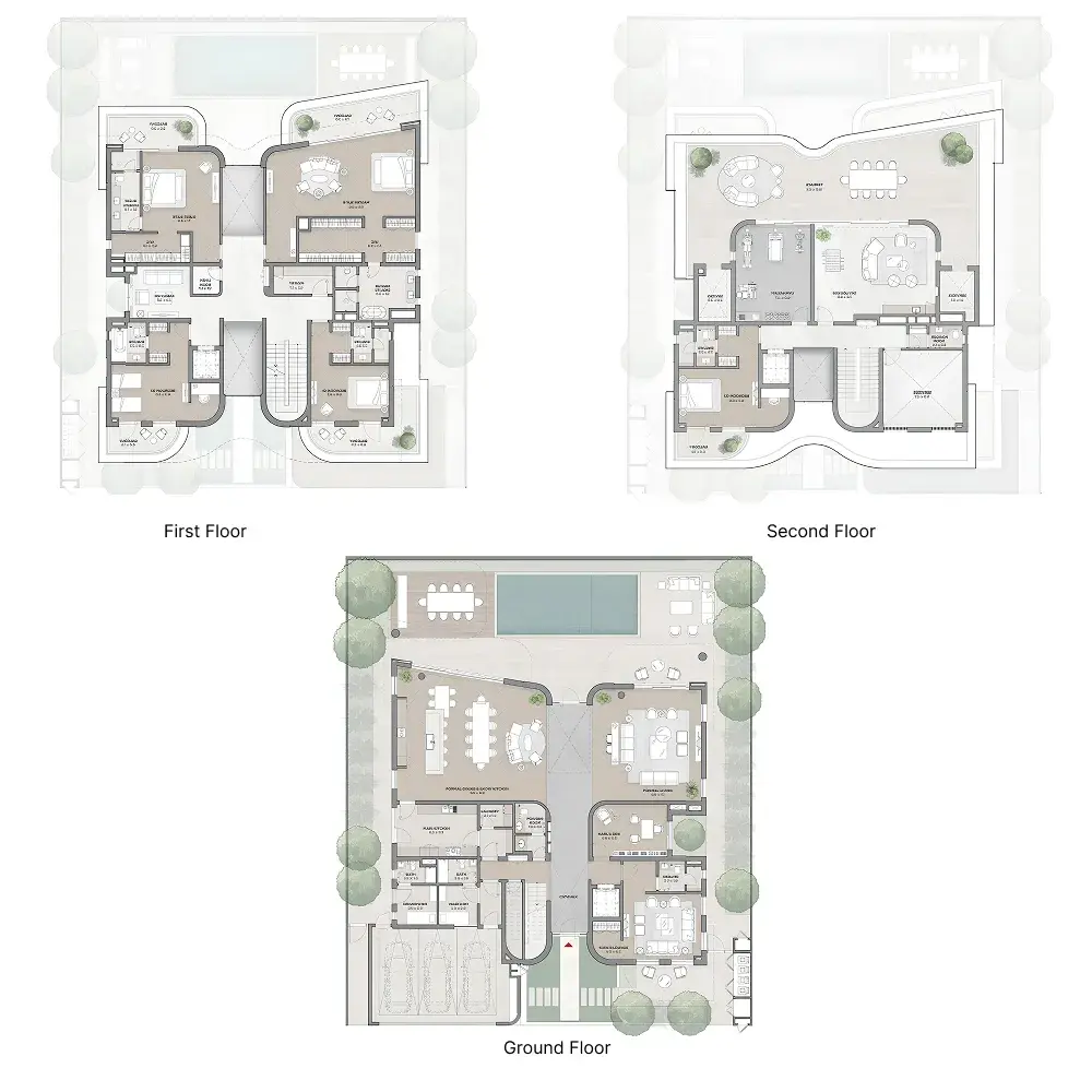 6 Bedrooms villa - Taraf Karl Lagerfeld Villas floor plan