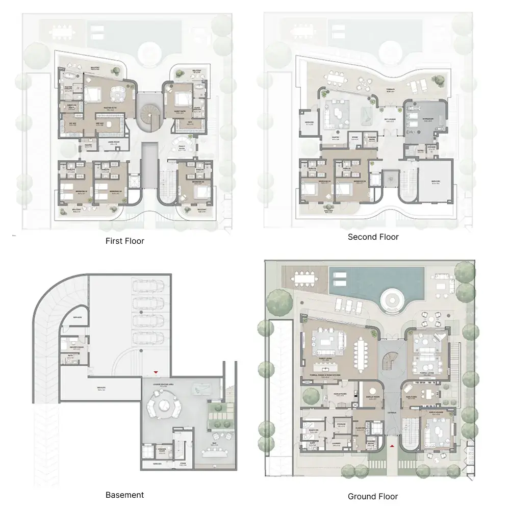7 Bedrooms villa - Taraf Karl Lagerfeld Villas floor plan