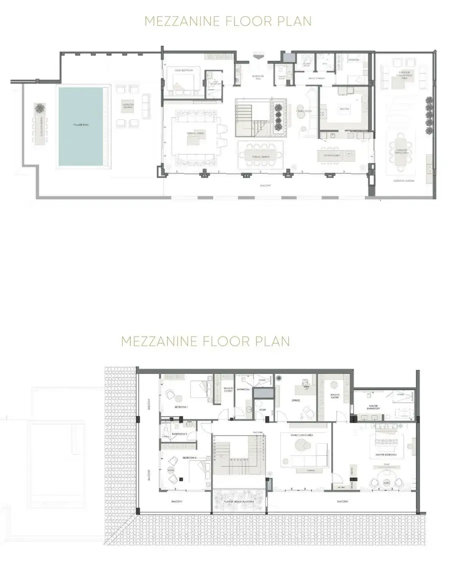 4 Bedrooms penthouse - Anantara Residences floor plan