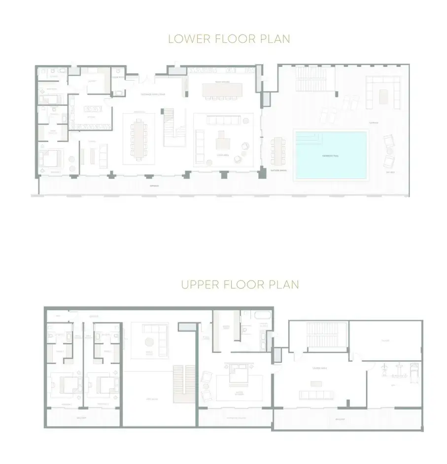 5 Bedrooms penthouse - Anantara Residences floor plan