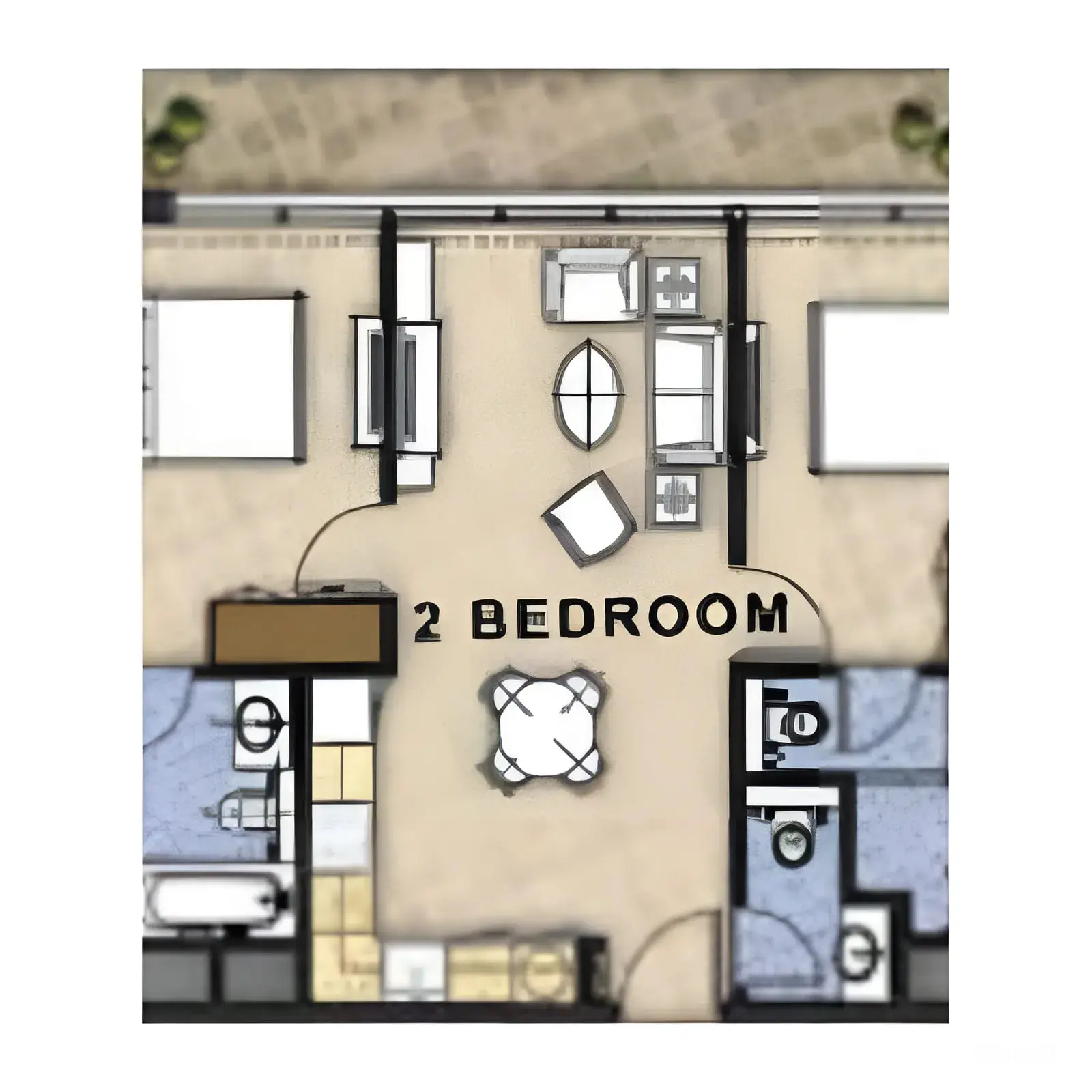 2 bedroom floor plan