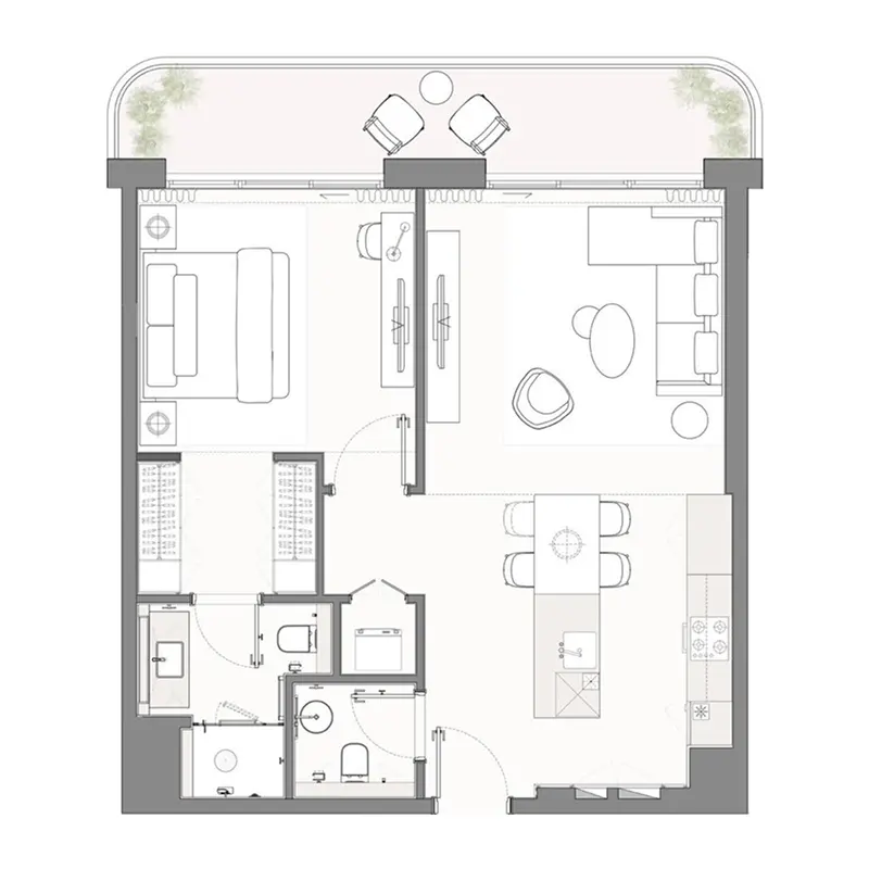 1 bedroom Apartments -  Bay Grove Residences Phase 4 floor plan