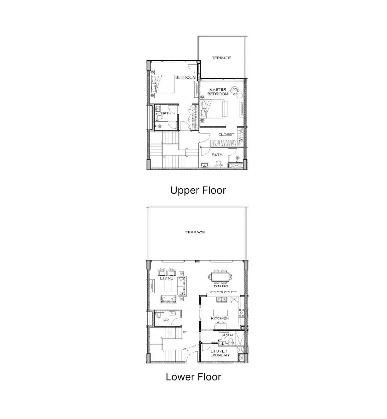 2 Bedrooms townhouse - Golf Greens floor plan