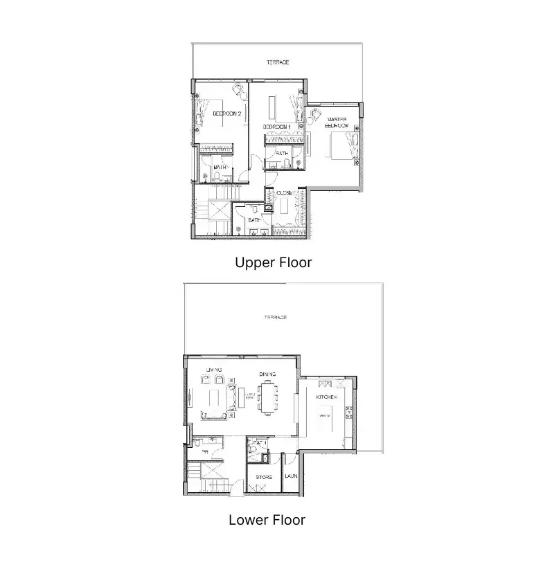 3 Bedrooms townhouse - Golf Greens floor plan