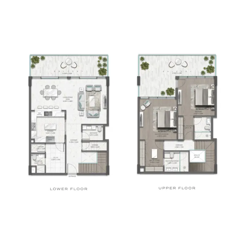 2 bedroom floor plan