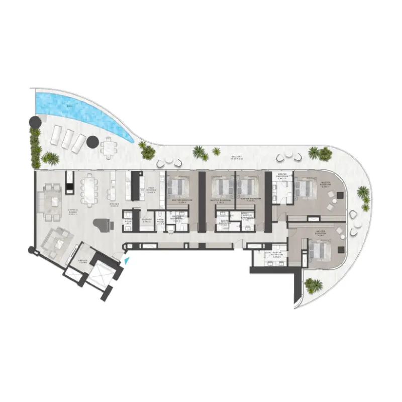 5 bedroom floor plan