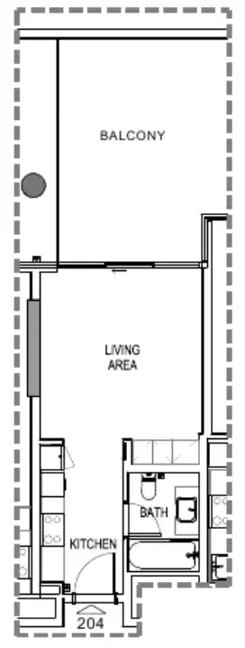 Studio apartments - Damac Hills - Golf Town floor plan